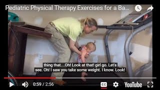 Treadmill Training Pediatric Physical Therapy Exercises for a Baby with Low Tone 61 [upl. by Hayarahs420]