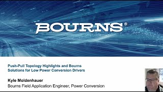 Bourns Webinar PushPull Topology Highlights and Bourns Solutions for Low Power Conversion Drivers [upl. by Abercromby575]