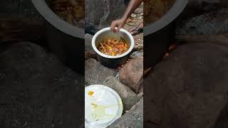 Outdoor Cooking 🍳 👨‍🍳 🍽 At peddaiah gutta Mancherial district [upl. by Jsandye]