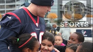 JJ Watt shows his childlike personality [upl. by Ellennod]