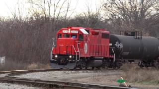 Ann Arbor Railroad Heritage unit WAMX 3879 works the Canadian National interchange Toledo Ohio [upl. by Novad824]