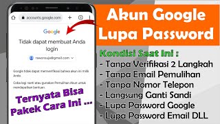 Cara Memulihkan Akun Google Lupa Sandi  Akun Google Lupa Password [upl. by Cherida]