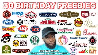 BIRTHDAY FREEBIES 2023  How to get FREE BIRTHDAY STUFF on your BIRTHDAY [upl. by Nnaeel]