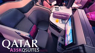 Qatar Airways A350 Qsuites Quad seat  Cairo to Doha  Part 1 [upl. by Virgil348]