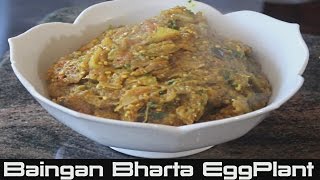 Traditional Punjabi Style Baingan Bharta  Microwave Oven Eggplant Bharta Recipe [upl. by Oflodor]