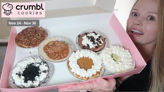 CRUMBL COOKIE FLAVORS This Week Apple pie French Silk Pie Cookies amp Cream pie Pumpkin Pie Key [upl. by Ettelracs]