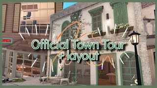 Bloxburg TOWN Plot LAYOUT  TOUR 1300000 Roblox Bloxburg [upl. by Damal]