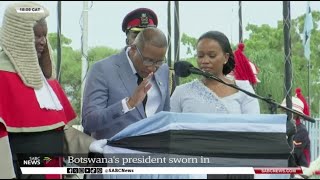 Newlyelected President of Botswana Duma Boko sworn in [upl. by Edals]