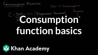 Consumption function basics  Macroeconomics  Khan Academy [upl. by Pry]