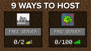 9 Ways How To Host a Minecraft Server [upl. by Enaols]