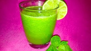 Grüner Smoothie mit frischer Minze amp Spinat  einfachKochen Mixgetränk [upl. by Ffirahs473]