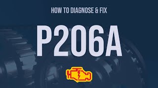 How to Diagnose and Fix P206A Engine Code  OBD II Trouble Code Explain [upl. by Abeu707]