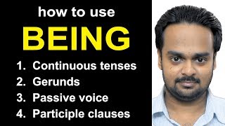 How to Use BEING  Passive voice Gerund Participle Clause  Useful Vocabulary amp Practice Exercises [upl. by Seidler674]