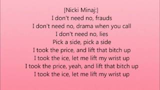 Nicki Minaj Drake Lil Wayne  No Frauds Lyrics [upl. by Sharp273]