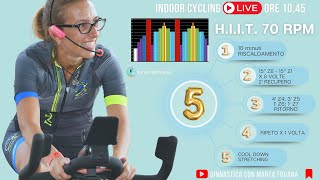 Indoor Cycling Live HIIT  Raggiungi i Tuoi Obiettivi con Me  Lezione Spinning 05 [upl. by Atnahsa]