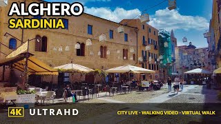 Alghero ❤️Saardinia 4K Walking Tour City Center [upl. by Sosthenna]