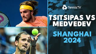 Stefanos Tsitsipas vs Daniil Medvedev DRAMATIC Match Highlights  Shanghai 2024 [upl. by Notwen]