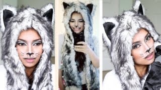 Sassy Cat Halloween Makeup Tutorial [upl. by Eimrej]