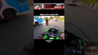 Ninja Zx10r vs KTM 39T ninja automobile short video [upl. by Lladnek]