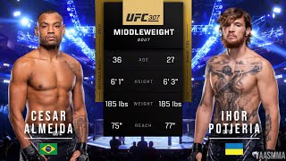 CESAR ALMEIDA VS IHOR POTIERIA FULL FIGHT UFC 307 [upl. by Akerehs]