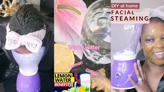 🇿🇦 Home Facial Steaming  Lets Unbox Steamer  Benefits Of Steaming  Drinking Warm Lemon Water [upl. by Cappella]