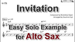 Invitation  Easy Solo Example for Alto Sax [upl. by Refotsirc]