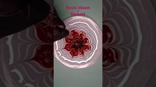 Resin bloom resinart bloom resinflowercoasters epoxy shortsfeed [upl. by Uchish]