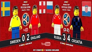 Sweden vs England 02 • Russia vs Croatia 34 22 World Cup 2018 • Goals Highlights Lego Football [upl. by Upali]