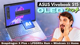 ASUS Vivobook S15 OLED Laptop Review In Hindi  Snapdragon X Plus  3k OLED Panel  Windows 11 Home [upl. by Herzel572]