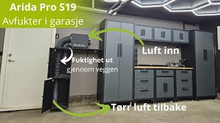 Avfukter for garasje Arida Pro S19 Wifi i garage kjeller bod teknisk rom eller lagerbod [upl. by Reniti]