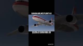 air canada Flight 143 landing animation and gas gas song music [upl. by Wane]