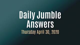 Daily Jumble April 30 2020  Jumble Answers for 4302020 [upl. by Ultima]