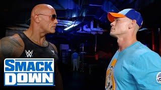 The Rock comes facetoface with John Cena SmackDown highlights Sept 15 2023 [upl. by Euqinad]