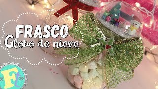 ⛄️DIY Frasco con Globo de nieve p tus REGALOS de NAVIDAD [upl. by Grannie]