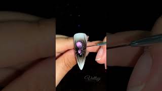 🕷️Spooky 3D Spider Cat Eye Nail Art for Halloween 👻 [upl. by Rodge]