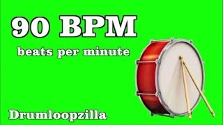 90 BPM Beats per minute Metronome Click Track [upl. by Esialb300]