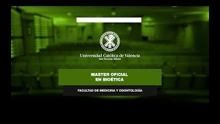 Máster Universitario en Bioética de la UCV [upl. by Fryd]