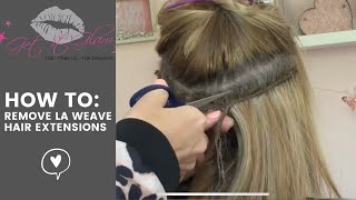 How To Remove An LA Weave Hair extensions [upl. by Abshier]