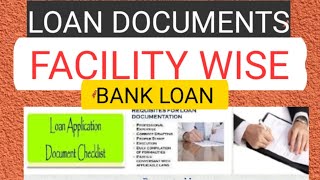 LOAN DOCUMENTBank DocumentDocumentation facility wise homeloandocuments [upl. by Nels]