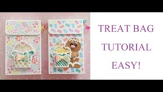 TREAT BAG DIY  Paper Bag Tutorial [upl. by Zacarias318]