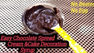 Home Made Chocolate FrostingDecoration Chocolate Cream Chocolate Spread Recipe TeluguSisters [upl. by Anolla]