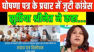 घोषणा पत्र के प्रचार में जुटी कांग्रेसCongress busy campaigning for manifesto [upl. by Zelda]