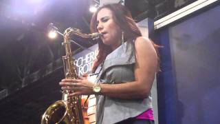 Jessy J performs quotHot Saucequot live and acoustic at the Selmer saxophone booth at Namm [upl. by Thisbee]