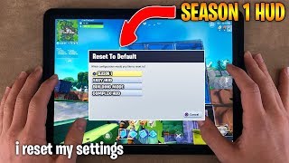 Playing fortnite mobile on the ORIGINAL HUD amp settings reset all my settings [upl. by Bate764]