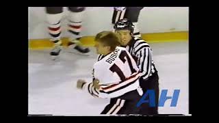 NHL Oct 4 1992 Rod BuskasCHI v Dennis VialDET CHicago Blackhawks Detroit Red Wings [upl. by Ariaj]