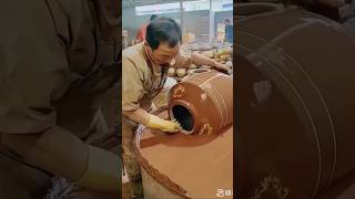 Process of painting large jars Good Tools and machinery Boost Work Efficiency [upl. by Janaya]