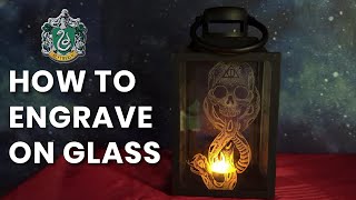 How to ENGRAVE on GLASS using a PEN ENGRAVER  Customizer Engraving Pen Tutorial for HALLOWEEN 🎃 [upl. by Ellednek381]