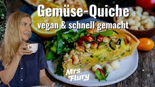 Gemüse Quiche Rezept  Super lecker und einfach gemacht [upl. by Kciremed]