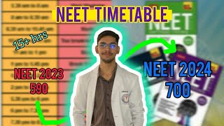 Timetable During My NEET Preparation Which Got Me Into AIIMS 😍😍😍NEET 2025 [upl. by Idnahk825]