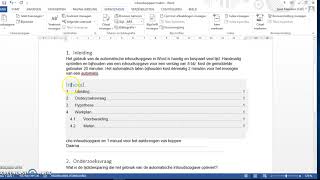 inhoudsopgave in Word [upl. by Bixby911]